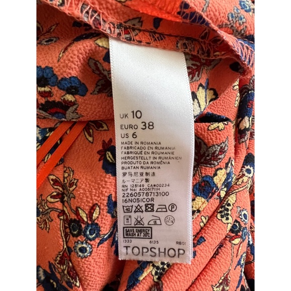 Top Shop - size 6 - High Waisted Floral Print Pants - Picture 9 of 14